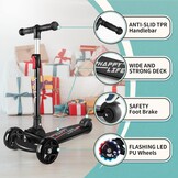 besrey Children's Roller, the Safe Tricycle with PU LED Luminous Wheels, Foldable, Height-Adjustable, Light Load up to 50 kg, for Little Boys and Girls