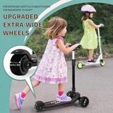 besrey Children's Roller, the Safe Tricycle with PU LED Luminous Wheels, Foldable, Height-Adjustable, Light Load up to 50 kg, for Little Boys and Girls