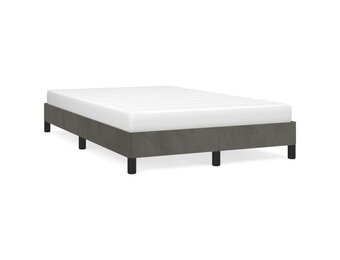 vidaXL Bedframe zonder matras 120x200 cm fluweel donkergrijs