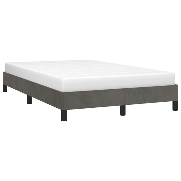 vidaXL Bedframe zonder matras 120x200 cm fluweel donkergrijs