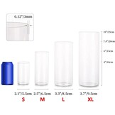 Glazen cilindervormige kaarshouder van Hurricane: Hewory 36 stuks glazen kaarshouders voor drijvende kaarsen voor bruiloft, centrale tafelstukken, transparante cilindervormige vaas voor kerst,