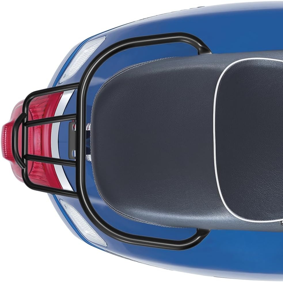 Artudatech Porte-bagages arrière noir avec poignée pour Vespa GT, GTL, GTV, GTS, Super, HPE