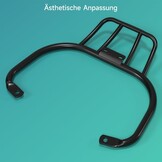 Artudatech Porte-bagages arrière noir avec poignée pour Vespa GT, GTL, GTV, GTS, Super, HPE