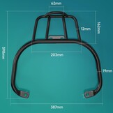 Artudatech Porte-bagages arrière noir avec poignée pour Vespa GT, GTL, GTV, GTS, Super, HPE