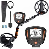 SUNPOW Metaaldetector, professionele set, IP68 waterdichte spoel, identificeert 9 soorten metalen, hoge nauwkeurigheid, 25 cm detectiediepte, 5 modi, sterke anti-interferentie, geschikt voor