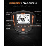 SUNPOW Metaaldetector, professionele set, IP68 waterdichte spoel, identificeert 9 soorten metalen, hoge nauwkeurigheid, 25 cm detectiediepte, 5 modi, sterke anti-interferentie, geschikt voor
