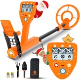 SUNPOW Metaaldetector, professionele set, IP68 waterdichte spoel, identificeert 9 soorten metalen, hoge nauwkeurigheid, 25 cm detectiediepte, 5 modi, sterke anti-interferentie, geschikt voor