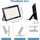 Led-spot, 300 W, voor buiten, 30.000 lm, IP66, waterdicht, voor buiten, super helder, buitenverlichting, koud wit (6000 K), veiligheid, ledspot voor stadions, fabrieken, parkeerplaats,