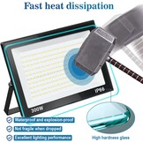 Led-spot, 300 W, voor buiten, 30.000 lm, IP66, waterdicht, voor buiten, super helder, buitenverlichting, koud wit (6000 K), veiligheid, ledspot voor stadions, fabrieken, parkeerplaats,