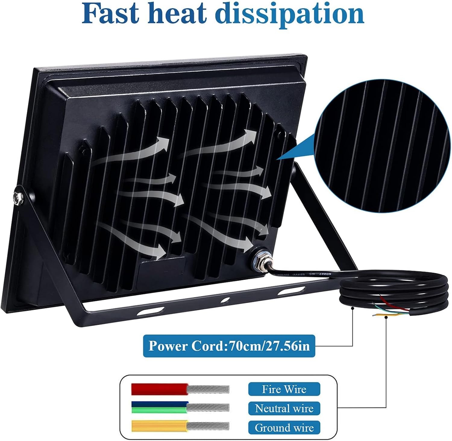 Led-spot, 300 W, voor buiten, 30.000 lm, IP66, waterdicht, voor buiten, super helder, buitenverlichting, koud wit (6000 K), veiligheid, ledspot voor stadions, fabrieken, parkeerplaats,