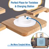 Todeco Magnetisch rek voor Tonie Box en Tonies, tot 20-25 Tonies, wandrek voor muziekdoos voor kinderen, bus, grijs