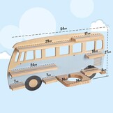Todeco Magnetic rack for Tonie Box and Tonies - enough space for up to 20-25 Tonie figures for boys and girls, blue bus