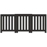 vidaXL Radiatorombouw 205x21,5x83,5 cm bewerkt hout zwart