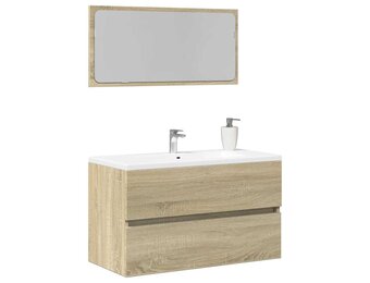 vidaXL Badkamerkast met Spiegel - 58% Korting! Sonoma Eiken