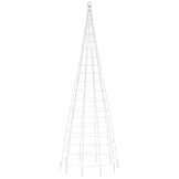 vidaXL LED-kerstboom aan vlaggenmast 550 LEDs koud wit 300 cm