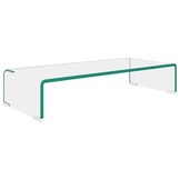 vidaXL TV-meubel/monitorverhoger transparant 60x25x11 cm glas