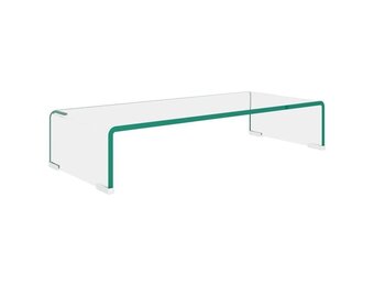 vidaXL TV-meubel/monitorverhoger transparant 60x25x11 cm glas