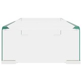 vidaXL TV-meubel/monitorverhoger transparant 60x25x11 cm glas