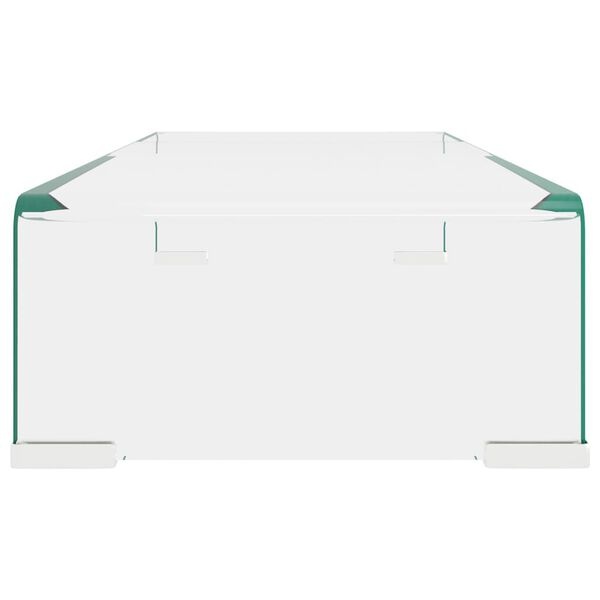 vidaXL TV-meubel/monitorverhoger transparant 60x25x11 cm glas