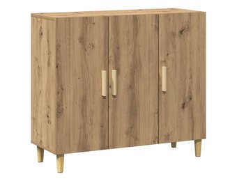 vidaXL Dressoir 90x34x80 cm bewerkt hout artisanaal eikenkleur