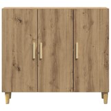 vidaXL Dressoir 90x34x80 cm bewerkt hout artisanaal eikenkleur