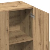 vidaXL Dressoir 90x34x80 cm bewerkt hout artisanaal eikenkleur