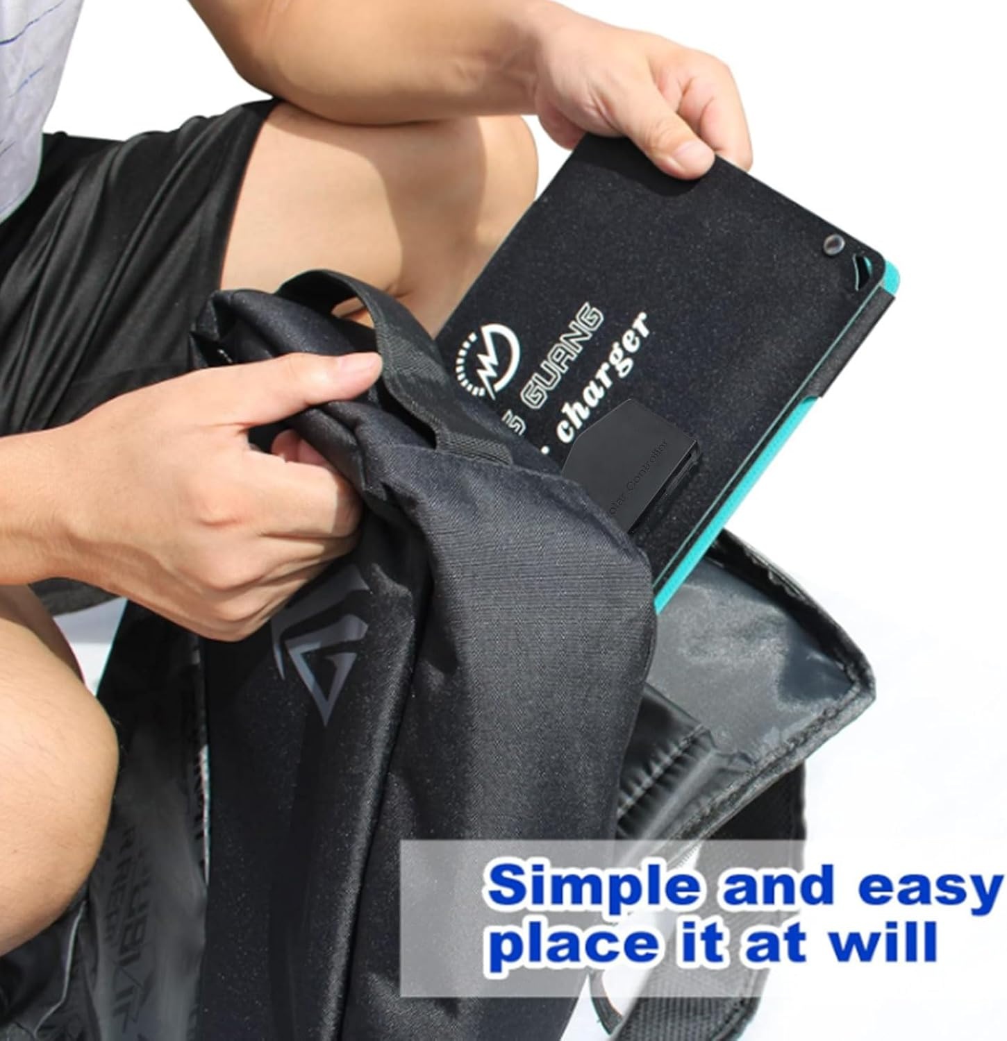 36W Foldable Solar Panel Charger Monocrystalline ETFE Solar Panel, Portable Solar Charger with -Type-C, DC, USB, 3 Outputs for Camping or Hiking, Camera, 12V Battery, Phone, Laptop