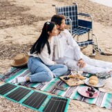 36W Foldable Solar Panel Charger Monocrystalline ETFE Solar Panel, Portable Solar Charger with -Type-C, DC, USB, 3 Outputs for Camping or Hiking, Camera, 12V Battery, Phone, Laptop