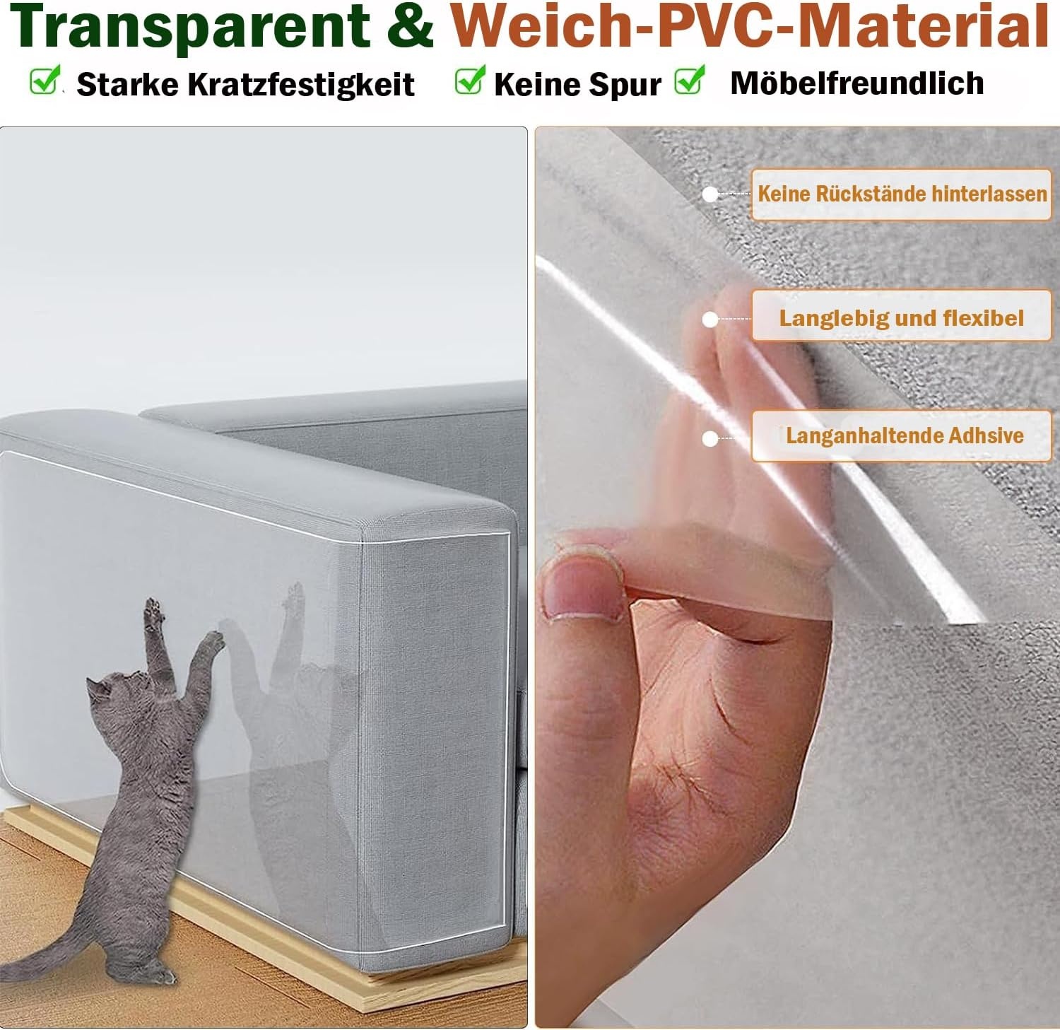 Krasbescherming Bank - Kat & Hond - Zelfklevend - 45x1000cm - 30% Korting!