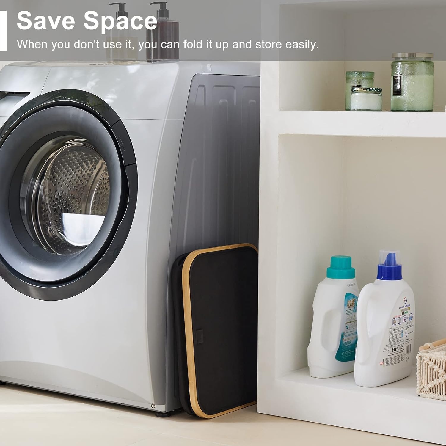 YOUDENOVA Wasmand Bamboe Zwart (85L) - 20% Korting!