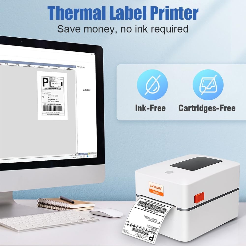 LVYUAN DHL Label Printer - 4x6 Thermisch Verzenden - 28% Korting