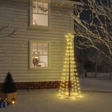 vidaXL Kegelkerstboom 70x180 cm - Warmwit (108 LED's) - 59% Korting!