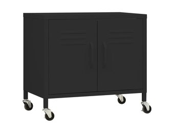 vidaXL Opbergkast Staal Zwart - 29% Korting!