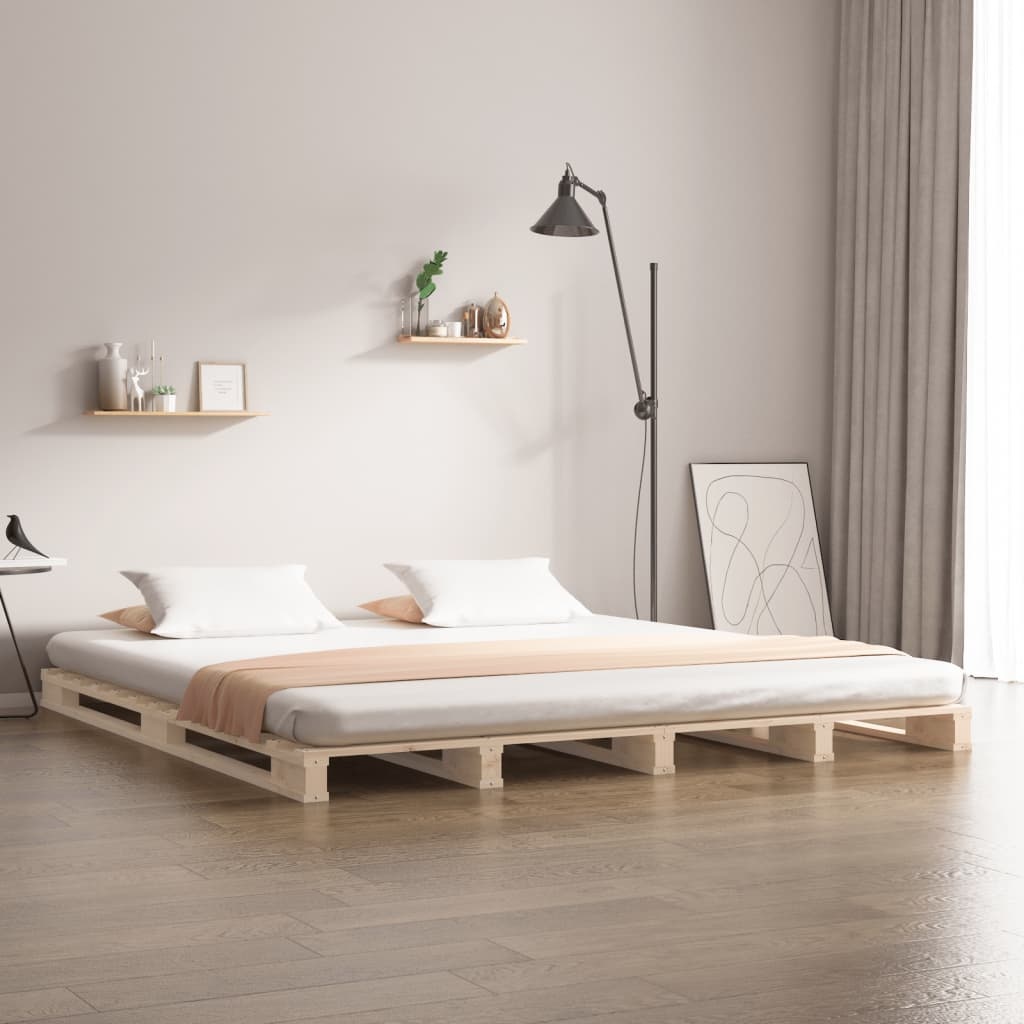 vidaXL Palletbed Grenenhout 160x200 cm | -34%