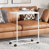 vidaXL Bijzettafel met wieltjes - 55x35x70 cm - 31% Korting!