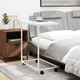 vidaXL Bijzettafel met wieltjes - 55x35x70 cm - 31% Korting!