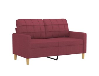 vidaXL 2-zitsbank Wijnrood - 41% Korting!