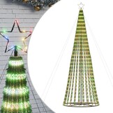 vidaXL LED Kerstboom 300cm Kleurrijk - 688 LEDs - 33% Korting