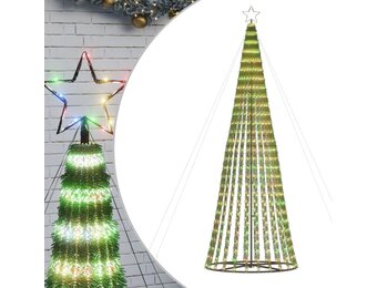 vidaXL LED Kerstboom 300cm Kleurrijk - 688 LEDs - 33% Korting