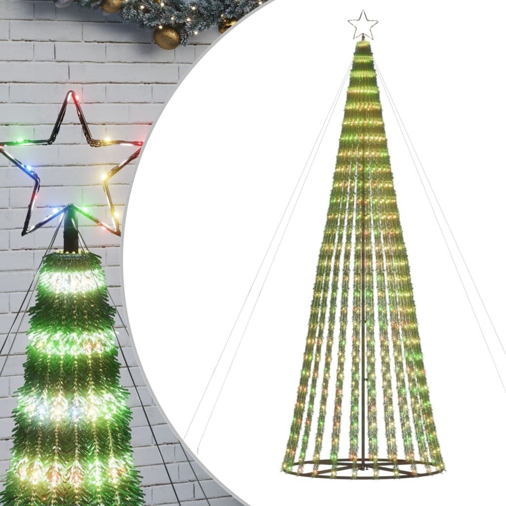 vidaXL LED Kerstboom 300cm Kleurrijk - 688 LEDs - 33% Korting