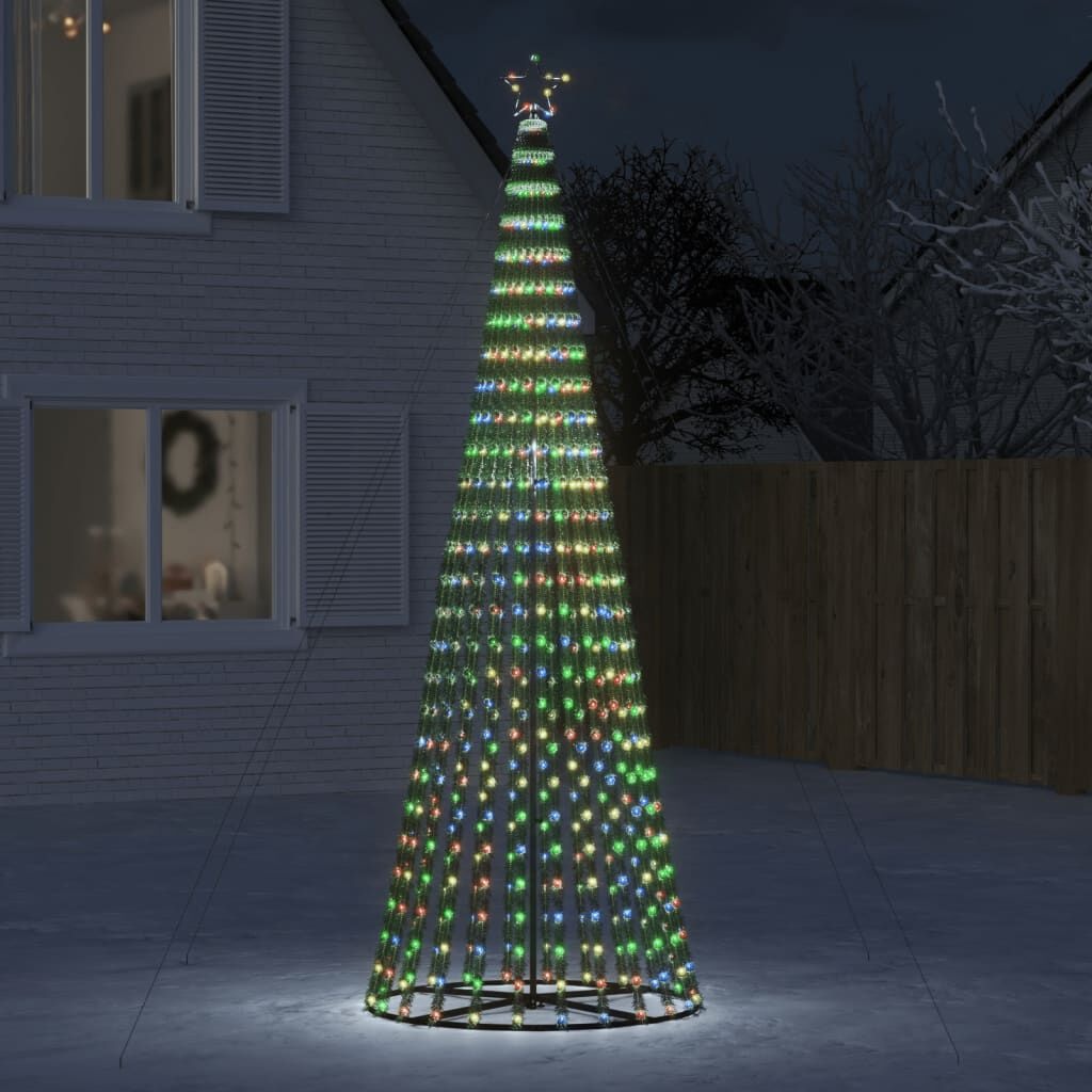 vidaXL LED Kerstboom 300cm Kleurrijk - 688 LEDs - 33% Korting