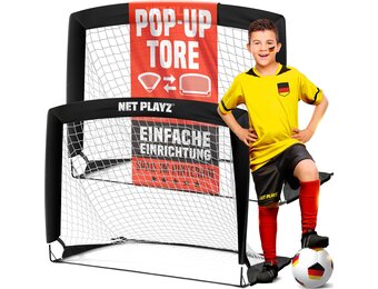 NET PLAYZ Voetbaldoelen (2 stuks) - 120x90x90 cm - 26% Korting!