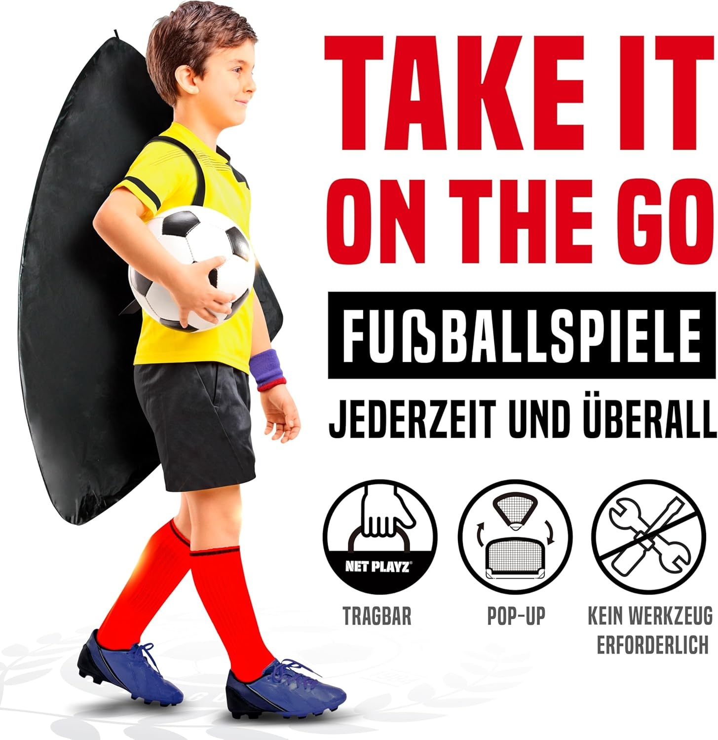 NET PLAYZ Voetbaldoelen (2 stuks) - 120x90x90 cm - 26% Korting!