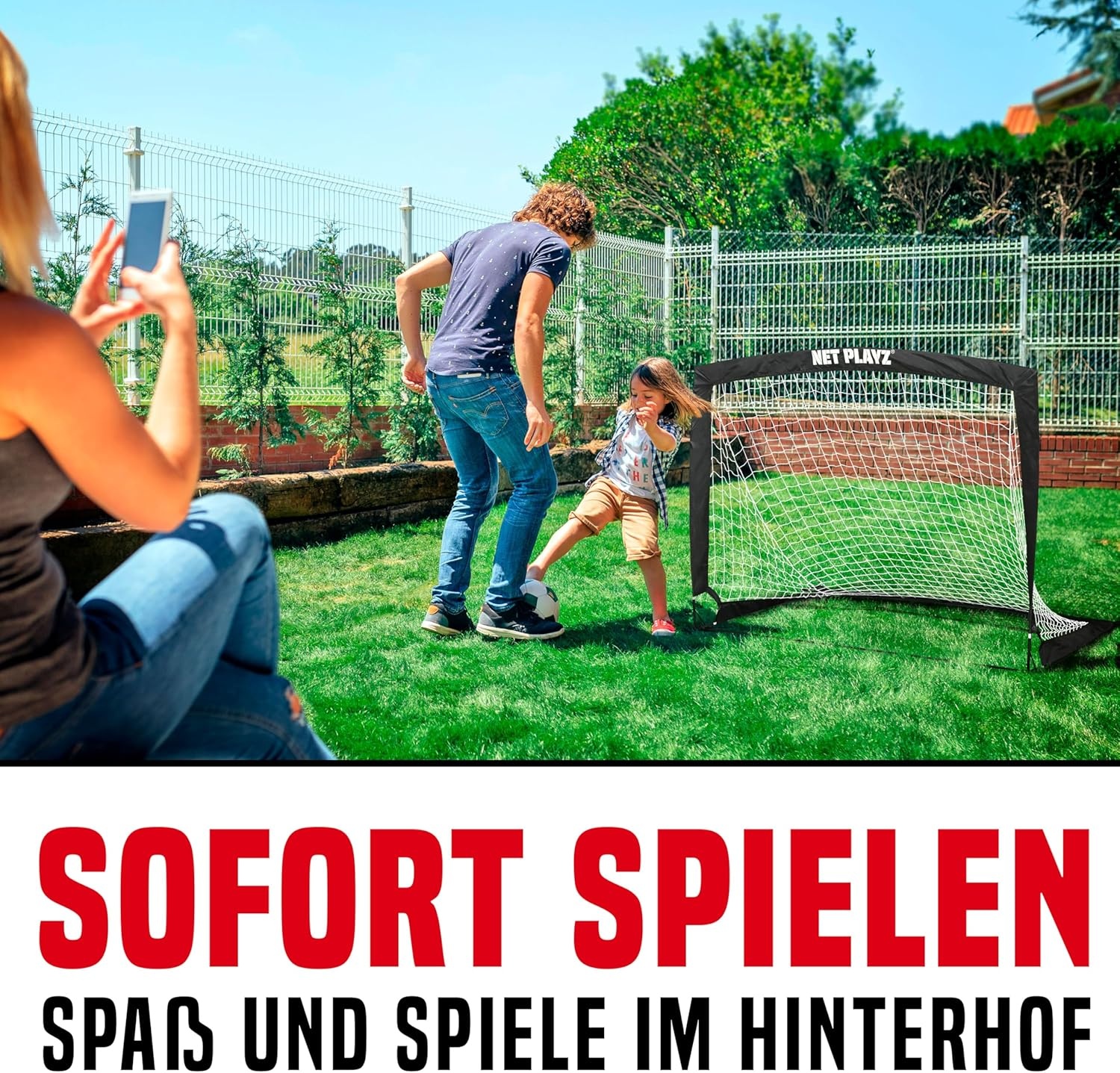 NET PLAYZ Voetbaldoelen (2 stuks) - 120x90x90 cm - 26% Korting!