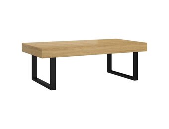 VidaXL Salontafel 120x60x40cm MDF/IJzer - Lichtbruin/Zwart - 40% Korting!