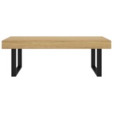 VidaXL Salontafel 120x60x40cm MDF/IJzer - Lichtbruin/Zwart - 40% Korting!