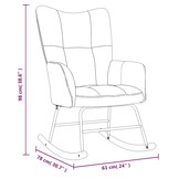vidaXL Schommelstoel Fluweel Lichtgrijs - 29% Korting