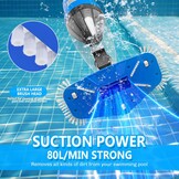Nieuwe zwembadstofzuiger met sterkere zuigkracht, oplaadbare zwembadreiniger, 2,3 liter filter, handstofzuiger voor zwembaden, spa's, whirlpool (blauw)