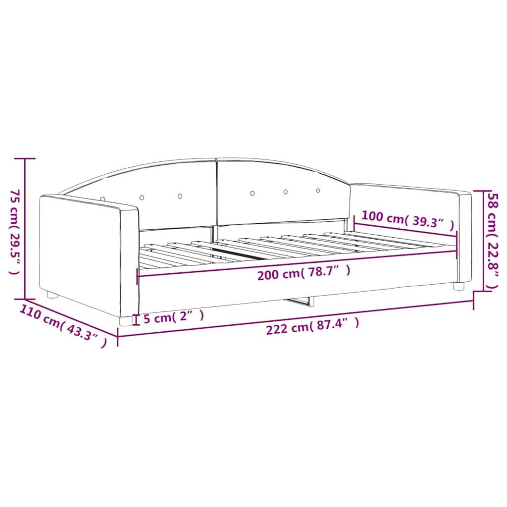vidaXL Donkergroene Fluwelen Slaapbank 100x200 cm - 41% Korting!