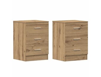 vidaXL Nachtkastjes 2 st 59% Korting - Bewerkt Hout